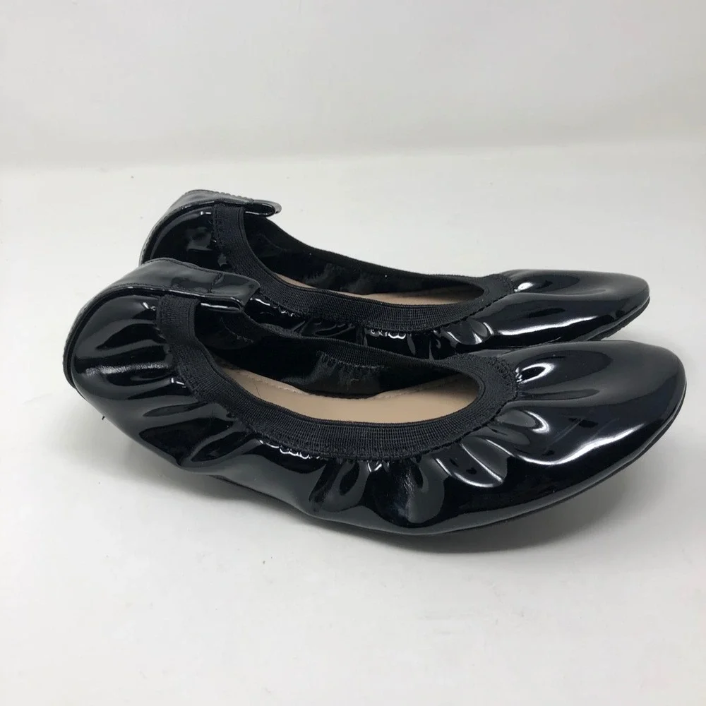 Yosi Samra Miss Samara Ballet Flats Girls Size 3Y Kids Black Patent Leather KSA2